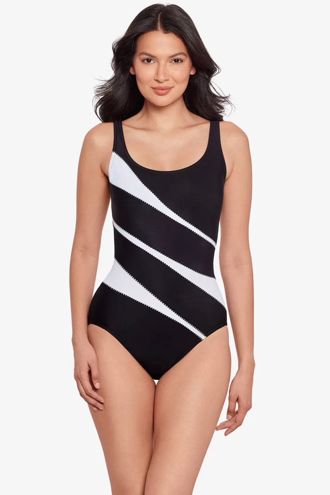 Miraclesuit Colorblock Helix One Piece Swimsuit DD-Cup-Femme One Piece | Dd+ Cup