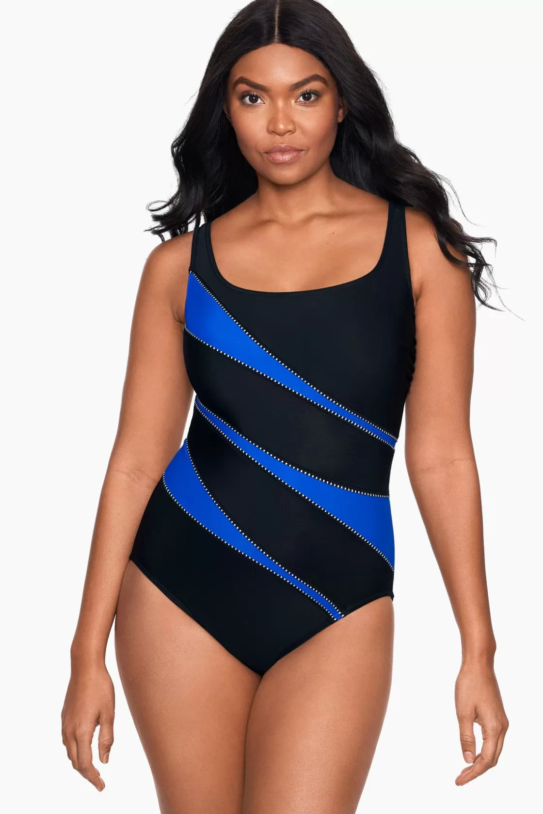 Miraclesuit Colorblock Helix One Piece Swimsuit DD-Cup-Femme One Piece | Dd+ Cup