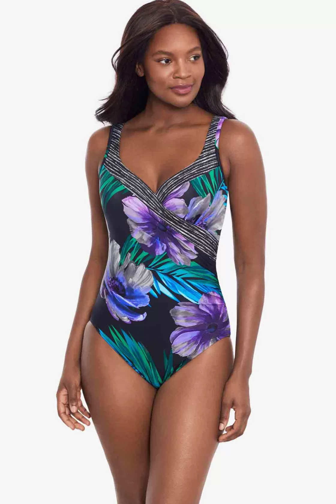 Miraclesuit Flora Aura It's A Wrap One Piece Swimsuit-Femme One Piece