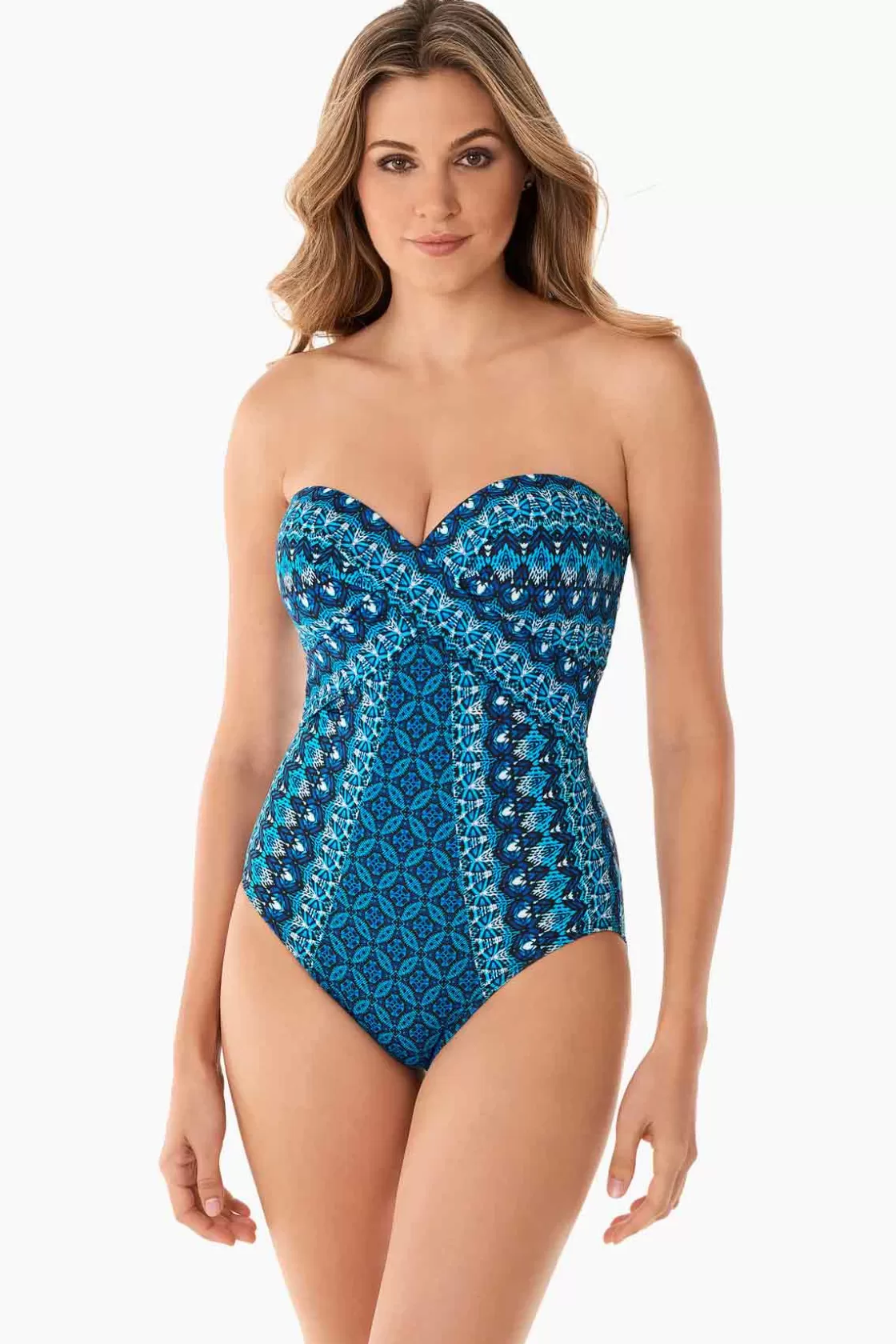 Miraclesuit Mosaica Seville One Piece Swimsuit-Femme Bandeau | One Piece