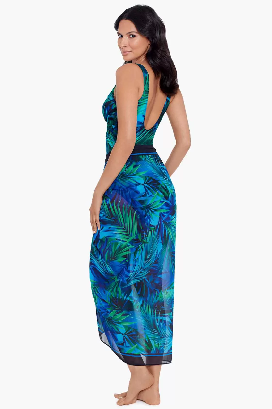 Miraclesuit Palm Reeder Scarf Pareo Swim Cover Up-Femme Cover Ups