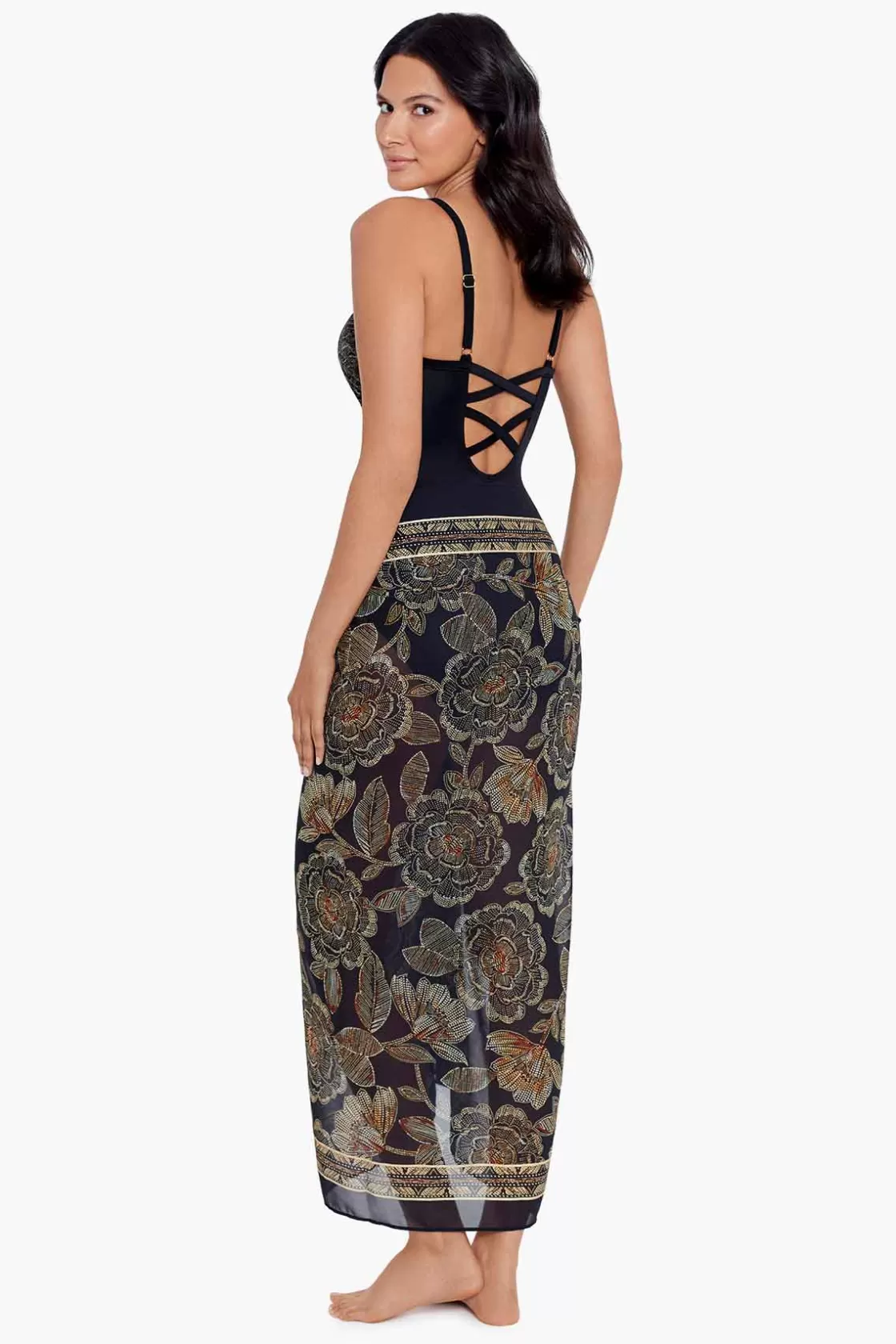 Miraclesuit Petal Pusher Scarf Pareo Swim Cover Up-Femme Cover Ups