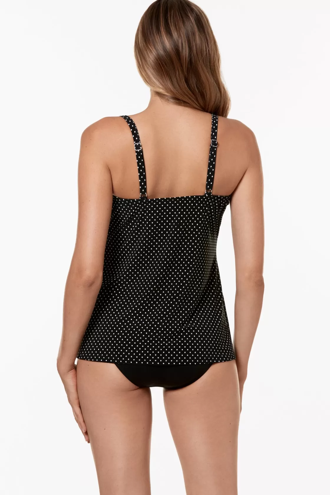 Miraclesuit Pin Point Love Knot Tankini Top DD-Cup-Femme Tankini Tops | Dd+ Cup