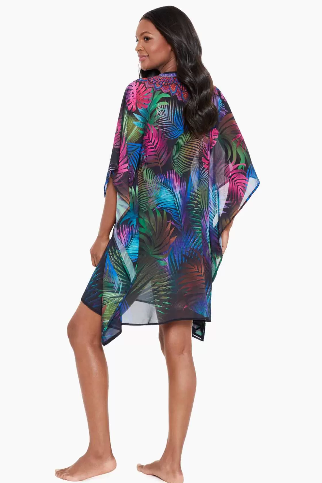 Miraclesuit Pixel Palmas Caftan Swim Cover Up-Femme Cover Ups