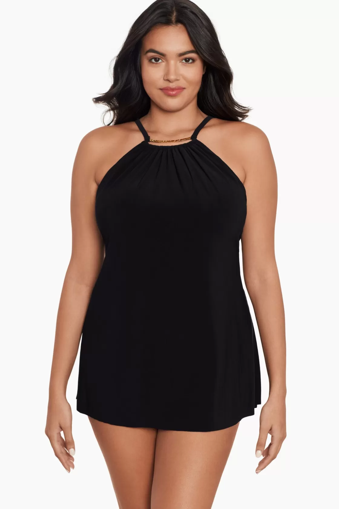 Miraclesuit Plus Size Parker One Piece Swim Dress-Femme Swim Dress | Plus