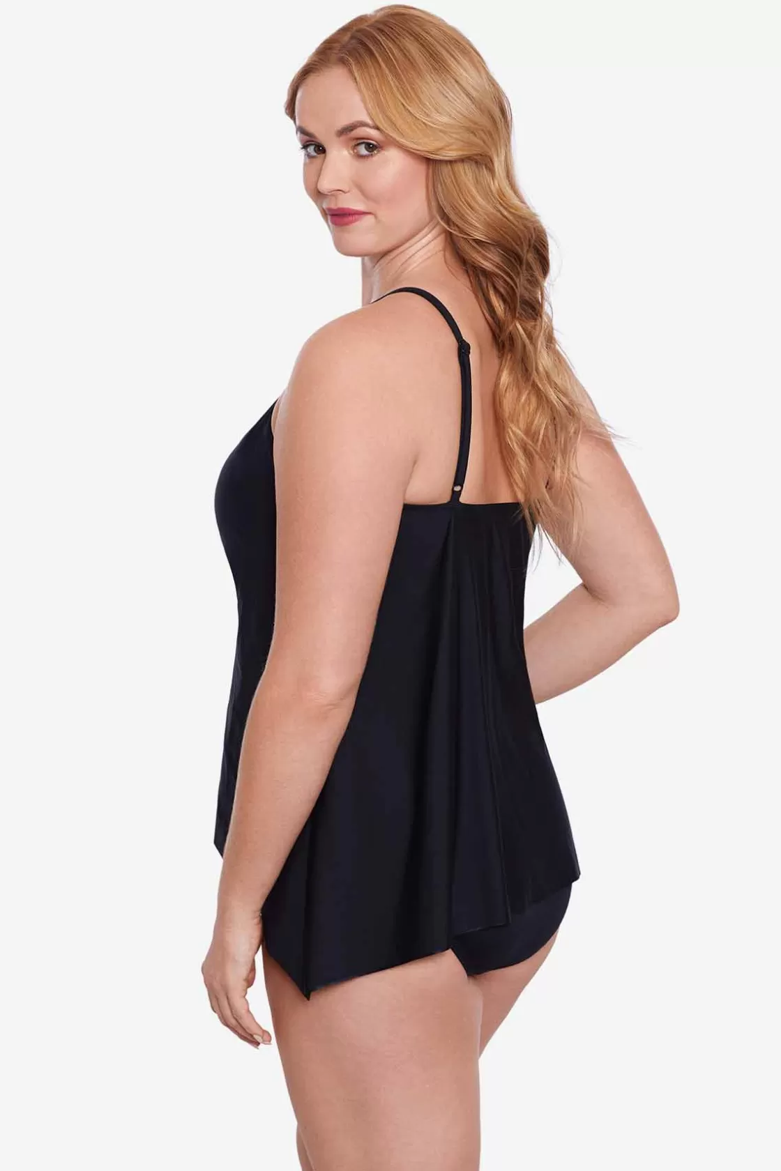 Miraclesuit Plus Size Precioso Peephole Tankini Top-Femme Tankini Tops | Plus