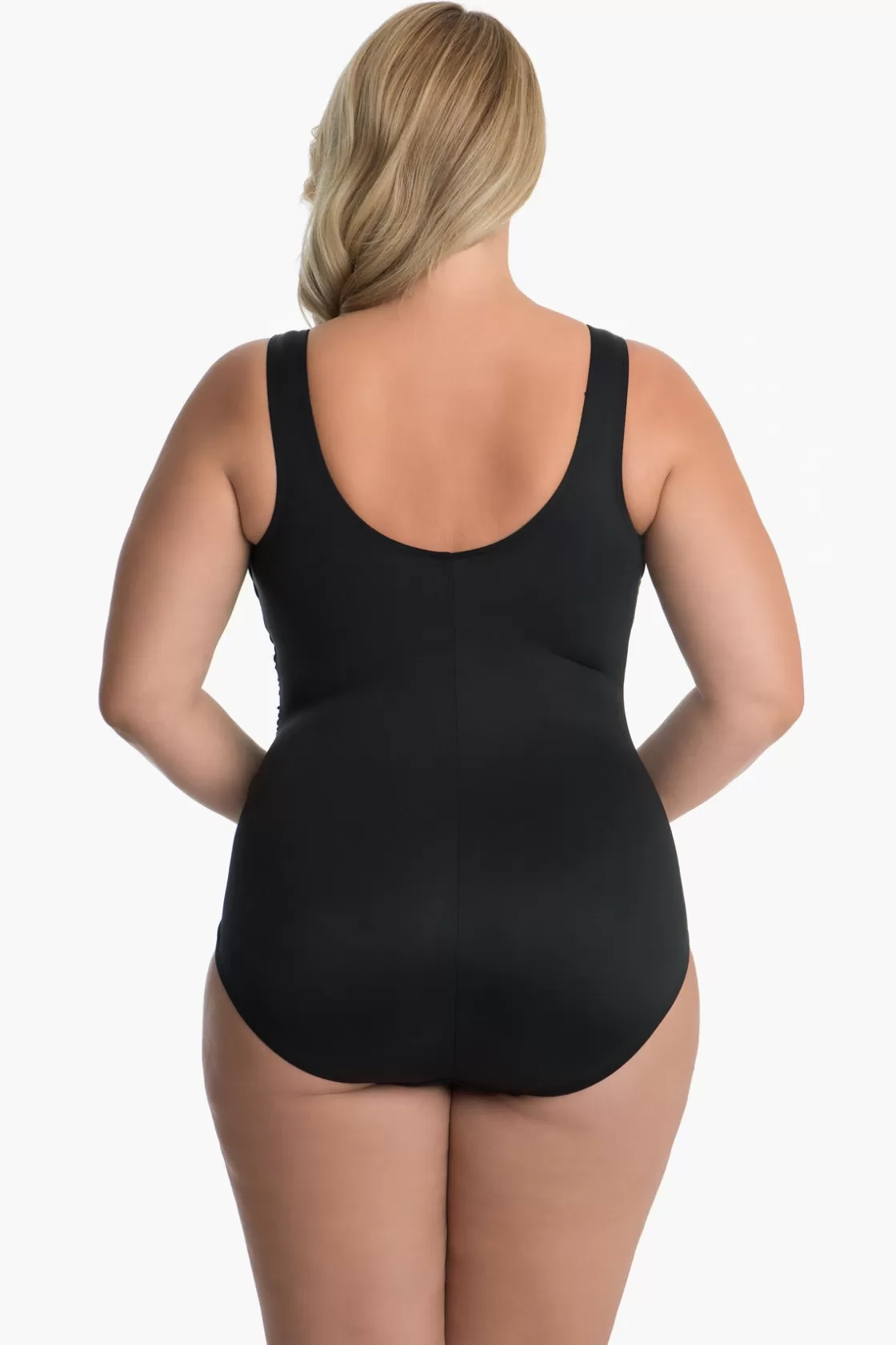 Miraclesuit Plus Size Solid Sideswipe One Piece Swimsuit-Femme One Piece | Plus