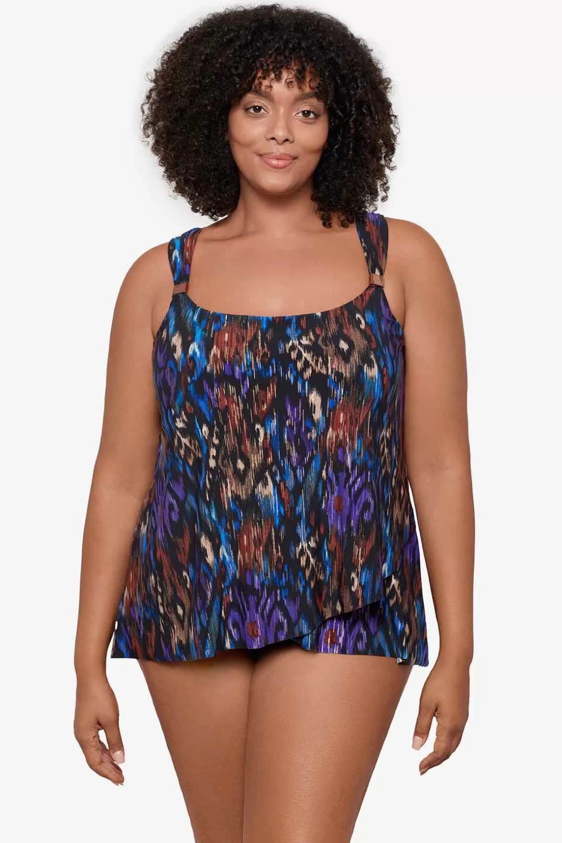 Miraclesuit Plus Size Tapiz Dazzle Tankini Top-Femme Tankini Tops | Plus