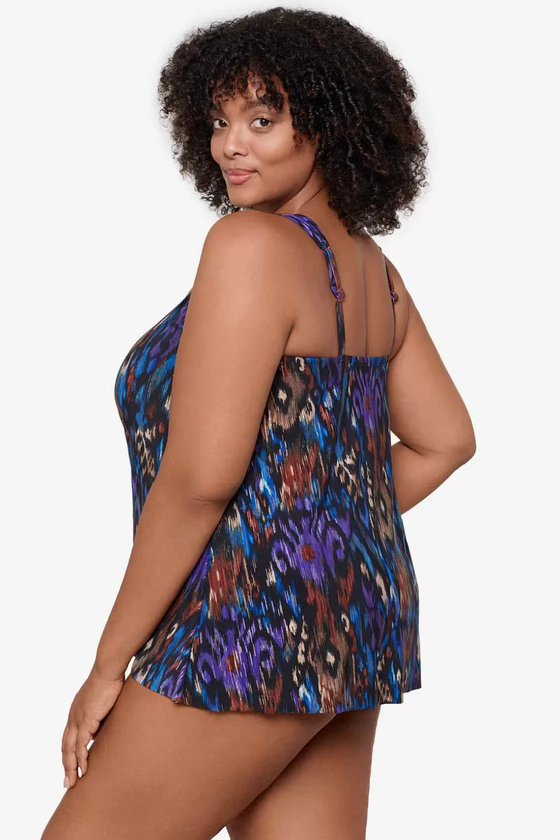 Miraclesuit Plus Size Tapiz Dazzle Tankini Top-Femme Tankini Tops | Plus