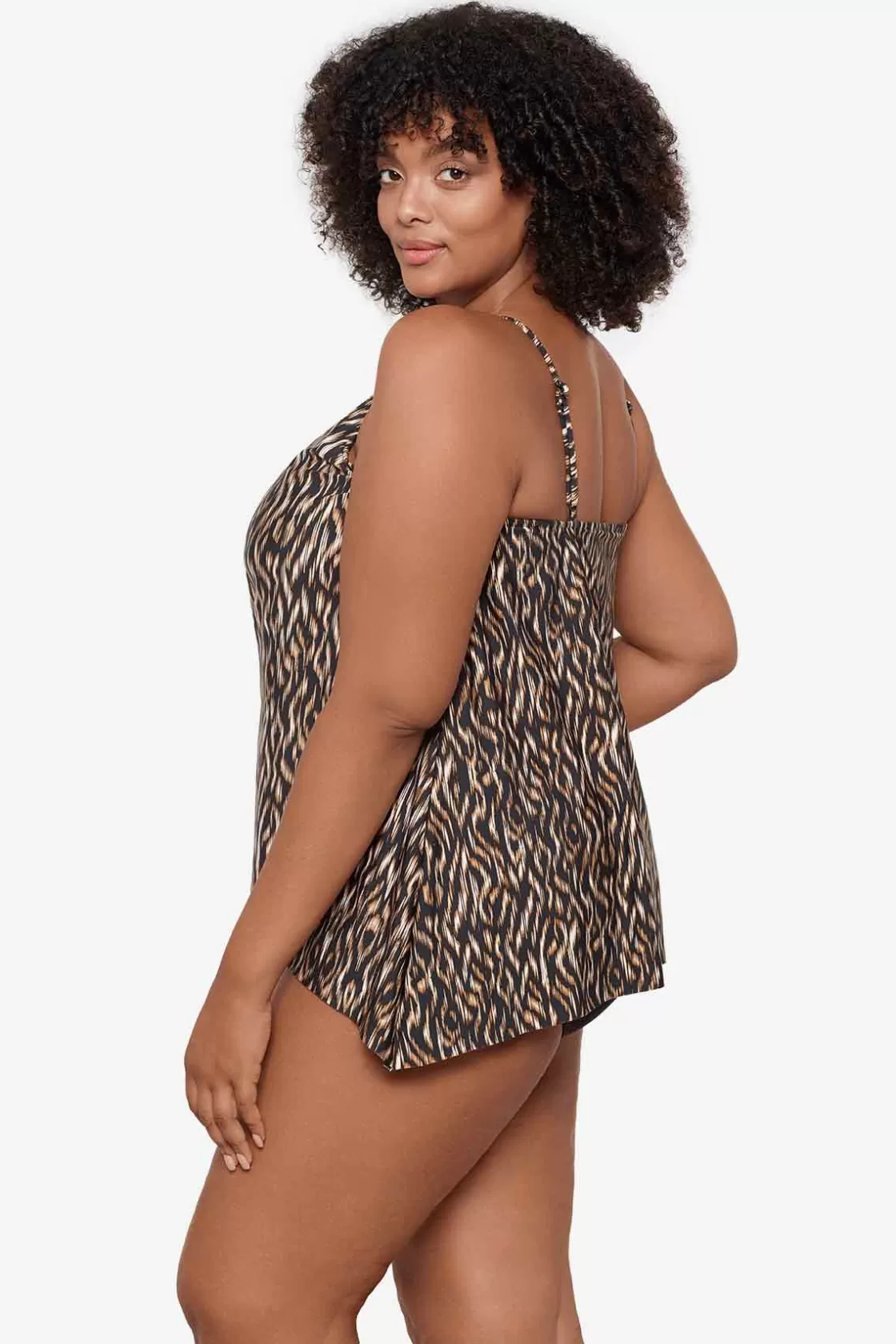 Miraclesuit Plus Size Topkapi Peephole Tankini Top-Femme Tankini Tops | Plus