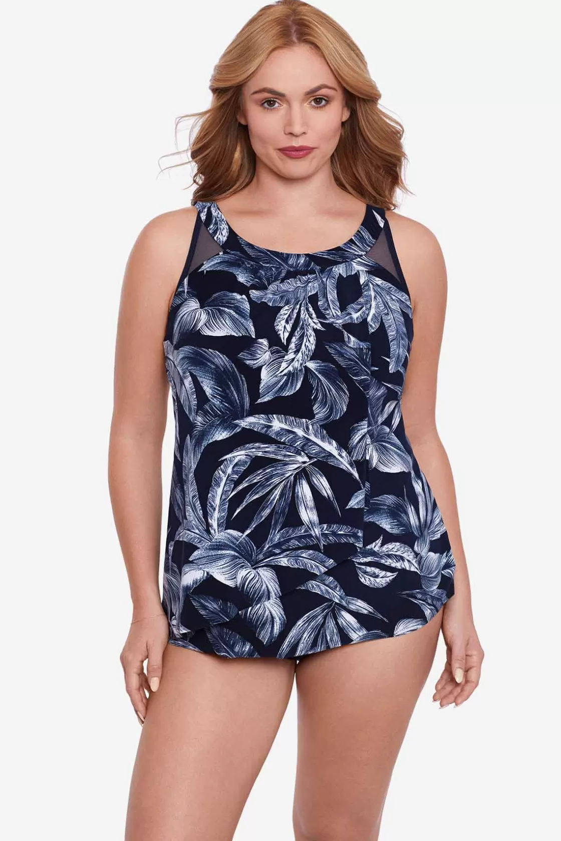 Miraclesuit Plus Size Tropica Toile Ursula Tankini Top-Femme Tankini Tops | Plus